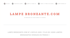 Desktop Screenshot of lampe-bronzante.com